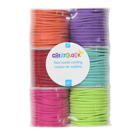 12 Packs: 6 ct. (72 total) Bright Faux Suede Cording by Creatology&#x2122;